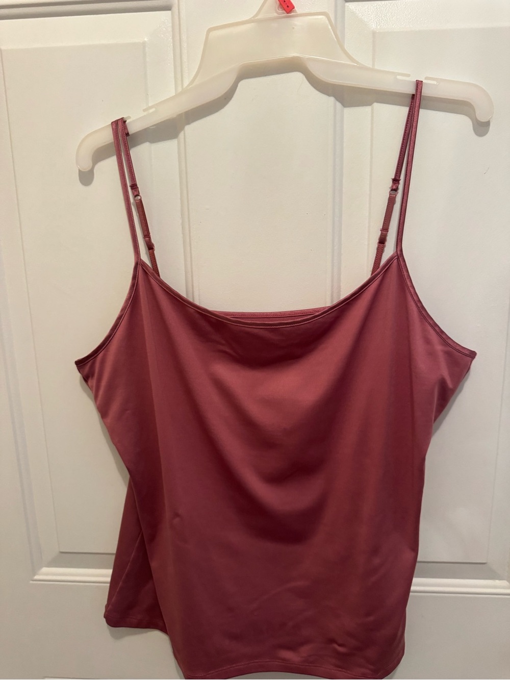 Ellen Tracy Satin Cowl Neck Camisole Tank - Rose Mauve